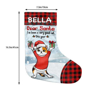 Have A Lovely Christmas With Cat - Cat Christmas Costumes - Personalized Christmas Stocking.
