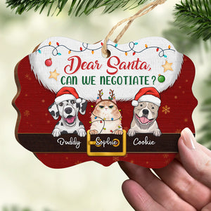 Santa Define Naughty - Dog & Cat Personalized Custom Ornament - Wood Benelux Shaped - Christmas Gift For Pet Owners, Pet Lovers