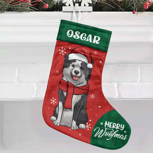 Sending You Pugs And Kisses This Christmas - Personalized Custom Christmas Stocking - Gift For Pet Lovers, Christmas Gift