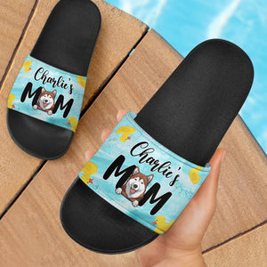 I'm A Dog Mom - Personalized Slide Sandals, Slippers - Gift For Pet Lovers
