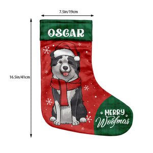 Sending You Pugs And Kisses This Christmas - Personalized Custom Christmas Stocking - Gift For Pet Lovers, Christmas Gift