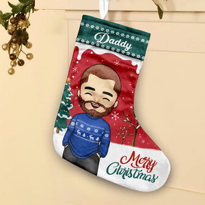 La joie de Noël se partage en famille - Chaussette de Noël personnalisée - Cadeau pour la famille, cadeau de Noël