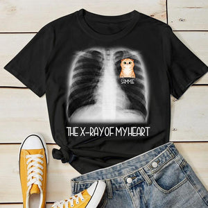 Cat - X-ray Of My Heart - Funny Personalized Cat T-shirt.