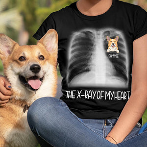 Dog - X-ray Of My Heart - Funny Personalized Dog T-shirt.