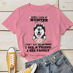 My Dog Is Family - Personalized Custom Unisex T-shirt.