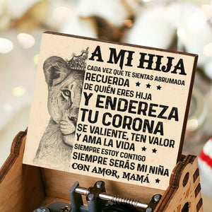 A Mi Hija Con Amor - Caja De Música - Regalo Para Hija Espagnol