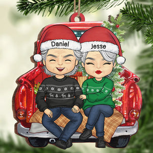 All I Want For Christmas Is You - Couple Personalized Custom Ornament - Wood Car Shaped - Christmas Gift For Husband Wife, Anniversary
