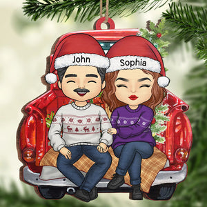 All I Want For Christmas Is You - Couple Personalized Custom Ornament - Wood Car Shaped - Christmas Gift For Husband Wife, Anniversary