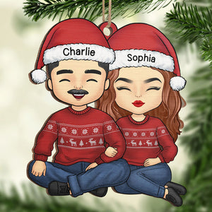 'Tis The Season For Loving You - Couple Personalized Custom Ornament - Wood Unique Shaped - Christmas Gift For Husband Wife, Anniversary