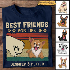 Best Friends For Life Me And My Dogs - Gift For Dog Lovers, Personalized Unisex T-Shirt.