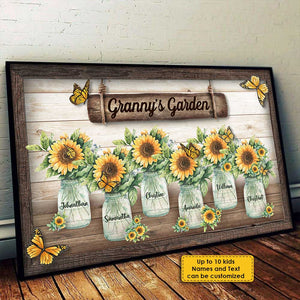 Grandma's Garden - Personalized Horizontal Poster.