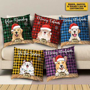 Meowy Catmas - Merry Woofmas - Personalized Pillow Case.