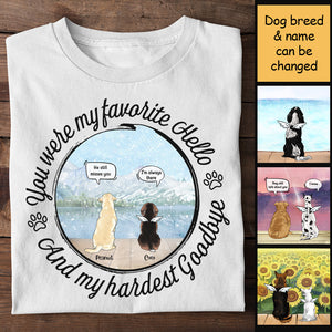 You Were My Favorite Hello - And My Hardest Goodbye - Personalized Unisex T-Shirt.