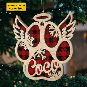Colorful Paw - Christmas Is On Its Way - Personalized Shaped Ornament.