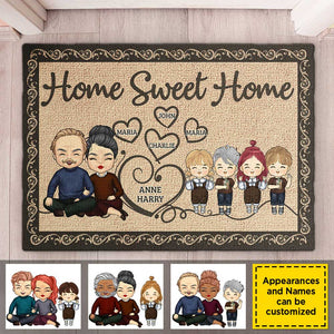 There's No Place Like Home - Personalized Decorative Mat - Anniversary Gifts, Gift For Couples, Husband Wife