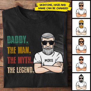 The Legend Of Dads - Gift for Dad - Personalized Unisex T-Shirt.