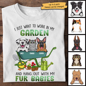 Hang Out With My Fur Babies - Gift For Cat Lovers And Dog Lovers, Personalized Unisex T-Shirt.