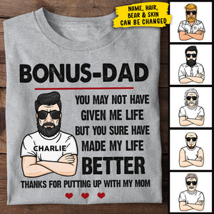 Bonus Dad - Gift For Dad - Personalized Unisex T-Shirt.