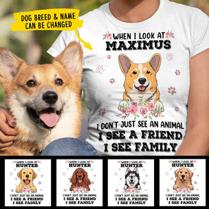 My Dog Is Family - Personalized Custom Unisex T-shirt.