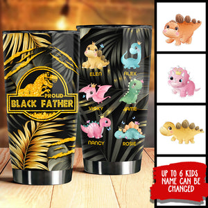 Proud Black Father - Personalized Tumbler.