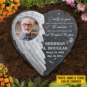 The Memories That You Left Behind Will Last Throughout The Years - Personalized Memorial Stone, Human Grave Marker - Upload Image, Memorial Gift, Sympathy Gift