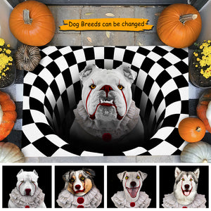 Halloween Scary Dog - Gift For Dog Lovers, Personalized Decorative Mat.