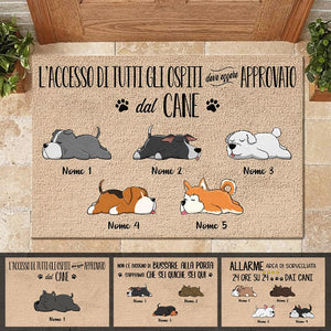 l’accesso di tutti gli ospiti deve essere approvato dal cane Italian - Personalized Decorative Mat.