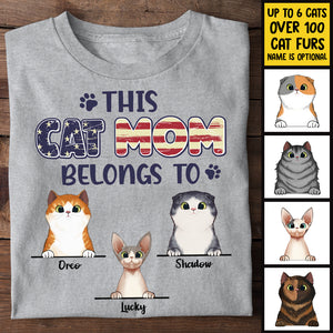 This Cat Dad Belongs To - Gift for Cat Dad, Cat Mom - Personalized Unisex T-Shirt, Hoodie.