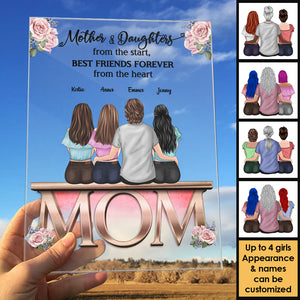 Mother And Daughter, Best Friends Forever From The Heart - Gift For Mom - Personalized Acrylic Plaque.