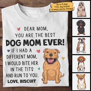 Thank You For Being My Mom - Mother's Day Gifts, Gift For Dog Mom, Personalized Unisex T-shirt, Hoodie.