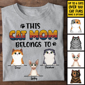 This Cat Dad Belongs To - Gift for Cat Dad, Cat Mom - Personalized Unisex T-Shirt, Hoodie.