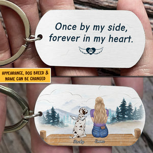 Once By My Side, Forever In My Heart - Personalized Keychain.