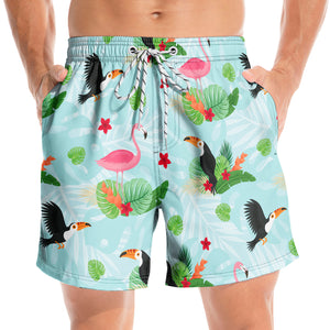 Tropical Flamingo - Men Swim Trunks - Gift For Men