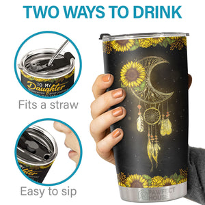 Pawfect House Mother Daughter Gift 20oz Sunflower Stainless Steel Tumbler For Women - Always Be My Baby Girl - Graduation Gifts For Her From Mom - Birthday Gifts For Daughter Back To School Gifts