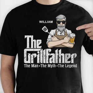 The Grillfather - Gift For Dad - Personalized Unisex T-Shirt.
