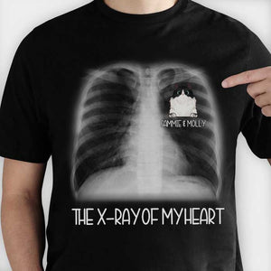 Cat - X-ray Of My Heart - Funny Personalized Cat T-shirt.