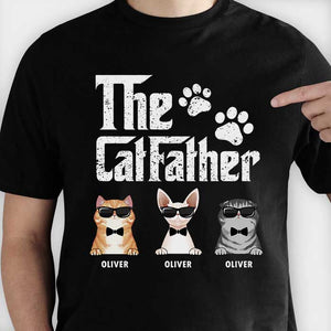 The Cat Father - Gift for Cat Dad, Cat Mom - Personalized Unisex T-Shirt, Hoodie.
