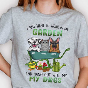 Hang Out With My Fur Babies - Gift For Cat Lovers And Dog Lovers, Personalized Unisex T-Shirt.