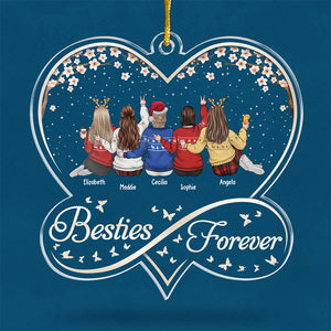 Tu es mon peuple - Ornement personnalisé Bestie - En acrylique en forme de cœur infini - Cadeau de Noël pour meilleures amies, BFF, sœurs