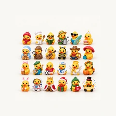 All twenty-four character ducks in the set