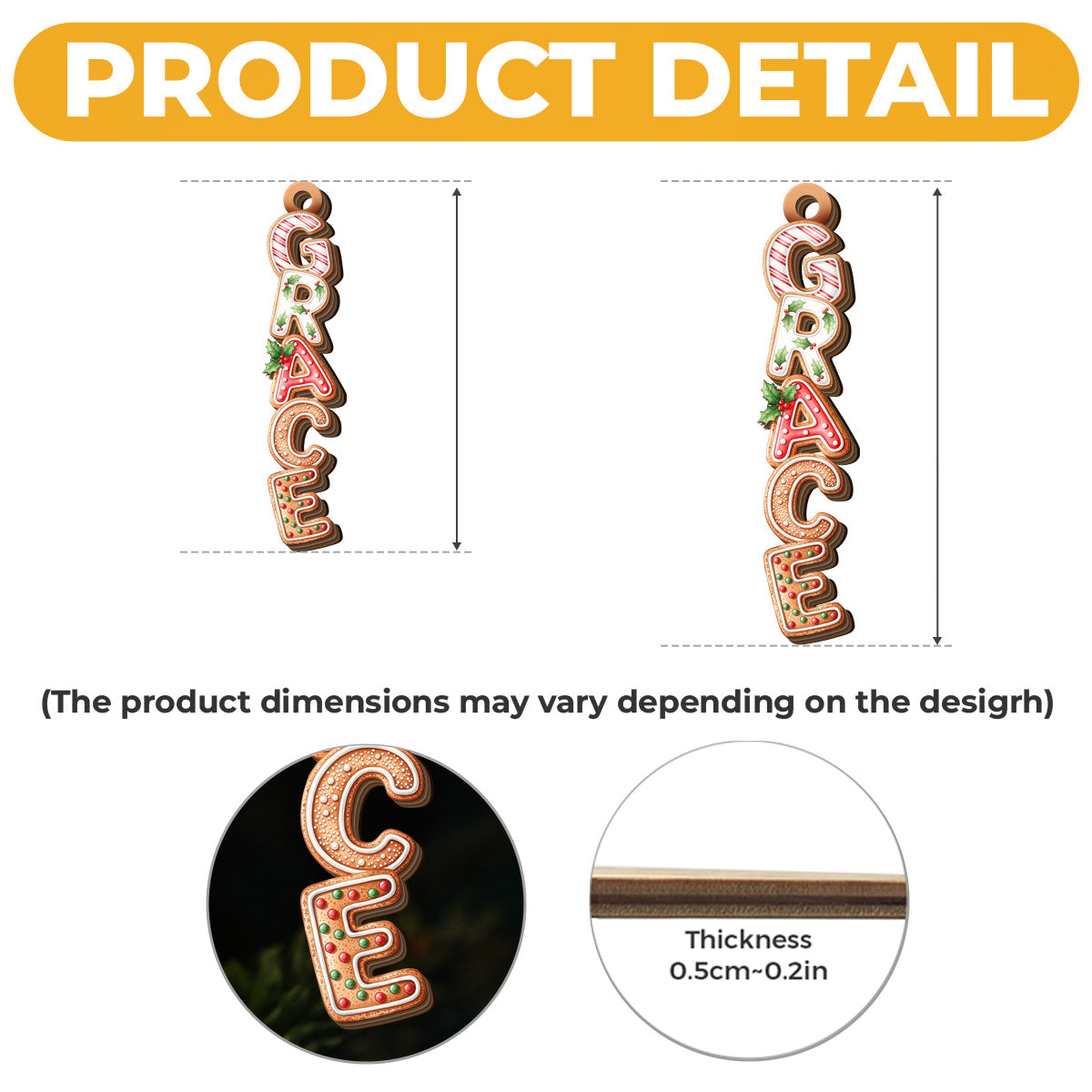 Custom Wooden Ornament - Personalized Christmas Birthday Gifts For Mom, Dad, Brother, Sister, Kids - Our Family Our Greatest Word