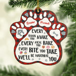 We'll Be Watching You - Personalized Custom Paw Shaped Wood Christmas Ornament