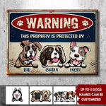Warning Zone - Funny Personalized Dog Metal Sign