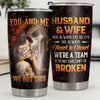 Husband Wife Not Always Eye To Eye But Always Heart To Heart - Tumbler - Gift For Couple, Husband Wife, Anniversary, Engagement, Wedding, Marriage Gift