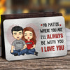 I’ll Always Be With You - Couple Personalized Custom Aluminum Wallet Card -  Gift For Husband Wife