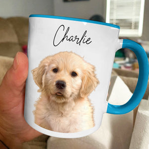 Custom Photo Our Human Servant - Dog & Cat Personalized Custom Accent Mug - Gift For Pet Owners, Pet Lovers