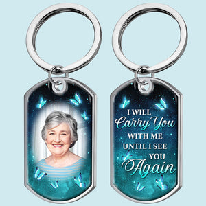 Custom Photo You Hold My Heart Forever - Memorial Personalized Custom Keychain - Sympathy Gift For Family Members