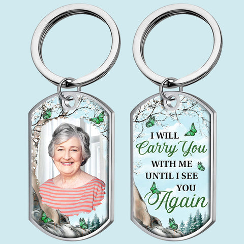 Custom Photo Memorial Butterfly Gifts - Personalized Keychain