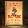 The First Time We Met - Couple Personalized Custom Frame Light Box - Gift For Husband Wife, Anniversary
