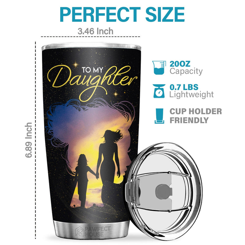 Once Upon A time When I Asked God For An Angel - Tumbler - To My Daughter, Gift For Daughter, Daughter Gift From Mom, Birthday Gift For Daughter